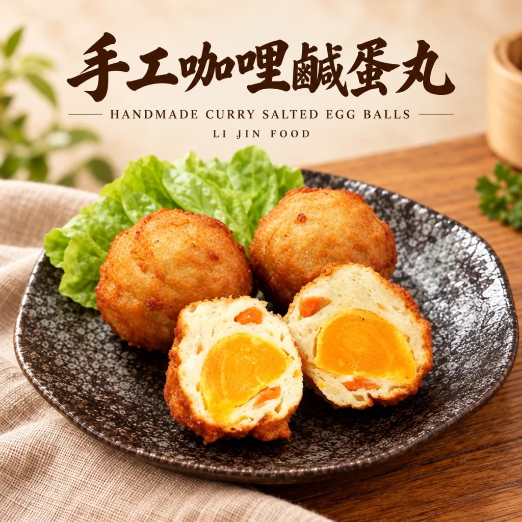 利津食品手工咖哩鹹蛋丸商品形象圖